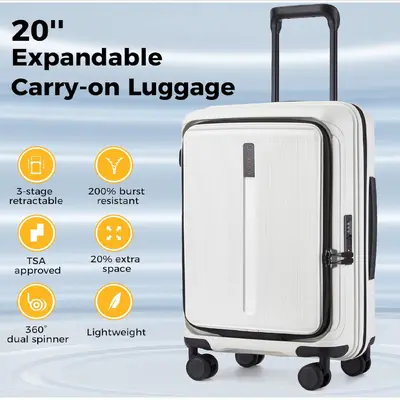 Trolley mit Frontöffnung, TSA-Schloss und Laptopfach - 4