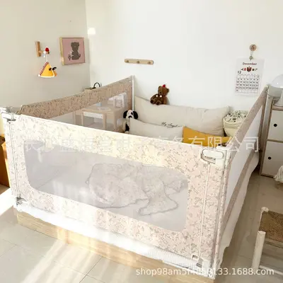 Tek taraflı yükseltilmiş bebek yatağı korkuluğu, düşme önleyici