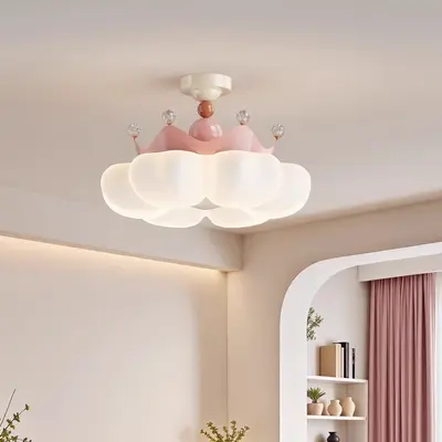 Retro Bedroom Ceiling Light, French Vintage Style, Full Spectrum Eye-Care