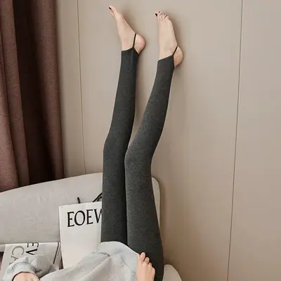 Women's Seamless Fleece-Lined Leggings, Slim Fit, Autumn Winter