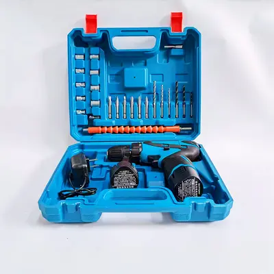 Foreign trade model 12V rechargeable drill lithium battery multifunctional electric drill set accessories multifunctional screwdriver electric screwdriver