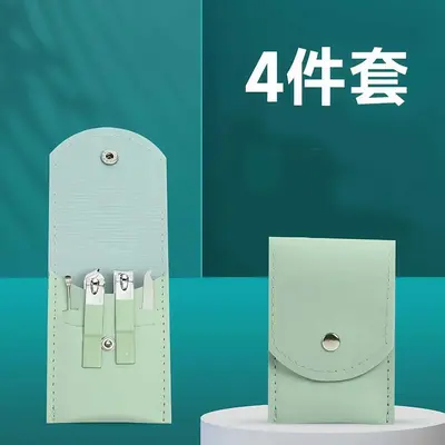 抹茶绿16件套指甲刀套装家用修甲剪刀美甲工具指甲钳指甲剪套装 - 7
