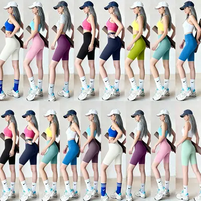 Pfirsich Po-Lift Damen Yoga-Leggings, Vierteltight, High-Waist