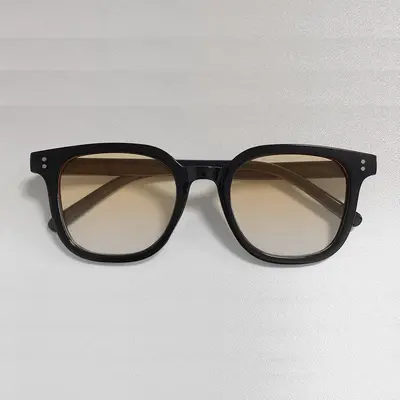 Unisex Retro-Sonnenbrille in Braun und Hellblau - 12