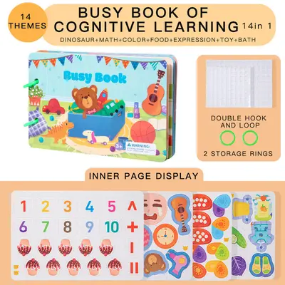 Magnetic Quiet Book Large Busybook for Children - 11