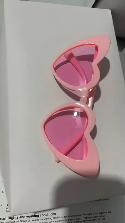 Heart-Frame Mirrored Sunglasses for Parties and Performances - 11