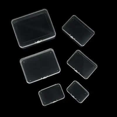 Transparente Kunststoff-Verpackungsbox Hardware-Werkzeug Musteranzeigebox Teileverpackungsbox Zubehör Organisationskarte Aufbewahrungsbox