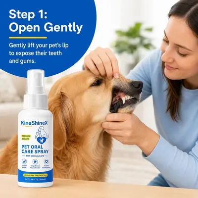 KineShineX Kedi ve Köpek Ağız Bakım Spreyi, Nefes Tazeleyici, Diş Taşı Azaltıcı