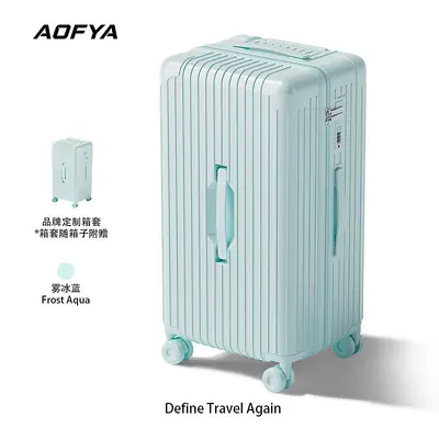 Large capacity PC luggage, 26 inch high quality travel bag for women, burst-resistant zippered 24 inch wheeled bag, coded lock luggage for men. - 11