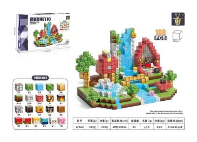 MagneticBuilding 3D Magnetic Building Blocks Stacking Magnetic Tiles - 9