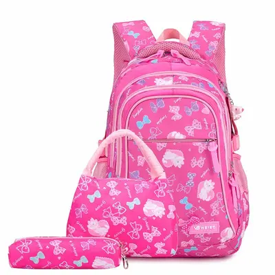 Koreanisches Schulrucksack-Set, 3-teilig, wasserdicht, extrem leicht - 5