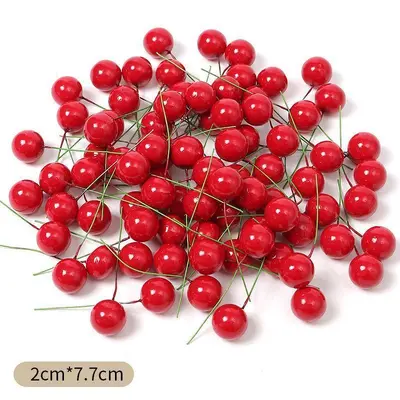 Christmas Artificial Red Berries and Foam Balls for DIY Wreaths - 10