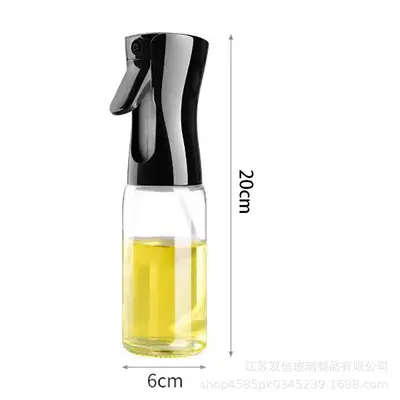 Toptan yağ sprey şişesi 200 ml mutfak sprey şişesi sprey şişesi yağ olmadan cam şişe basın asılı şeffaf yağ şişesi yağ sprey şişesi - 8