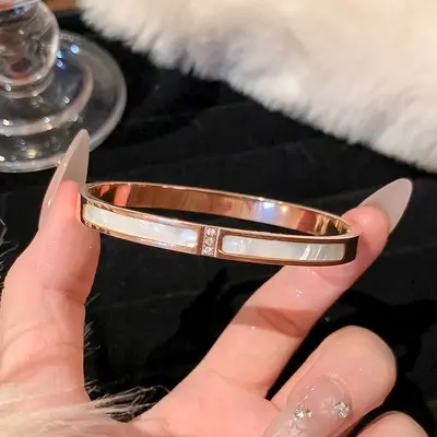 爆款手镯女钛钢天星高级感欧美风手环轻奢气质INS风小众设计优雅 - 8