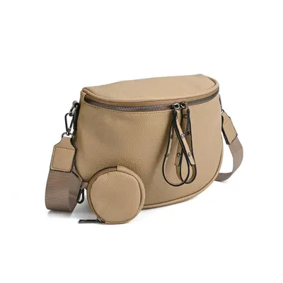 Women's Large Crossbody Shell Bag with Small Round Bag - 10