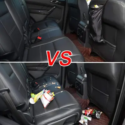 Rear seat storage bag, car trash bin, foldable - 5