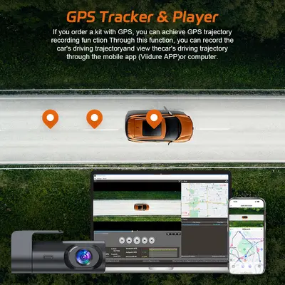 Dual recording dash cam, 4K, WiFi, front-rear