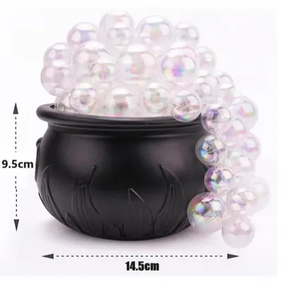 In Stock Amazon Foaming Cauldron Remote Control 8 Modes Halloween Decoration Witch Cauldron Jar.
