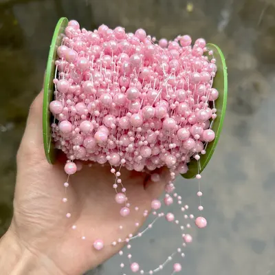 Artificial Baby's Breath Chain Jewelry Accessory, Beaded Decor Chain - 11