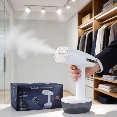 Handheld portable garment steamer, compact household