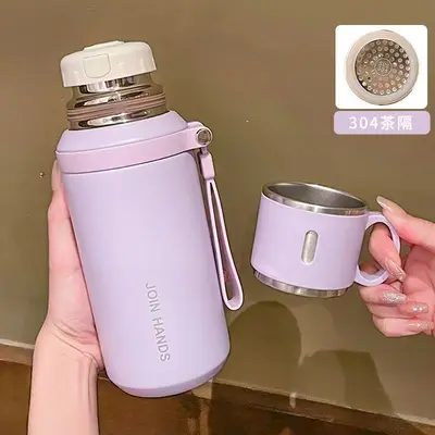316 Stainless Steel Insulated Cup, Large Capacity Office Cup with Lid - 8