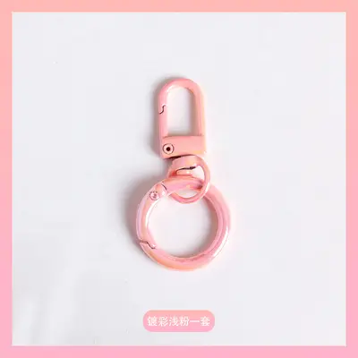Electroplated Alloy Spring Buckle Keychain for DIY - 11