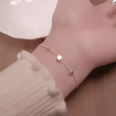 Damen-Armband aus 925er Silber mit Perlen, Luxus - 12