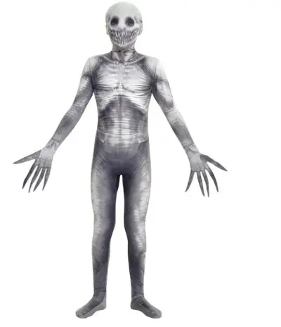 Children's Skeleton Hooded Bodysuit Costume, Halloween Party Performance Outfit - 10