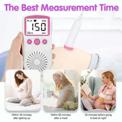 Home Handheld Doppler Fetal Heart Monitor, Fetal Movement Tracking