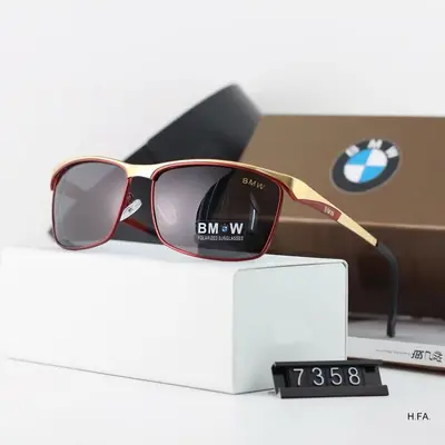 Men's Polarized Sunglasses, Rectangular Frame, Two-Tone Plating, Model 735 - 4
