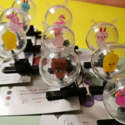 LED-Leuchten-Bobo-Ball-Haarspange, Cartoon-Design