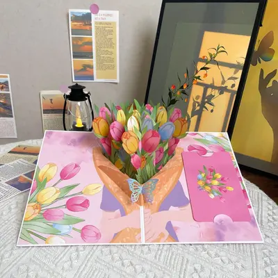 Handmade 3D Sunflower Mother's Day Card for Teachers - 8