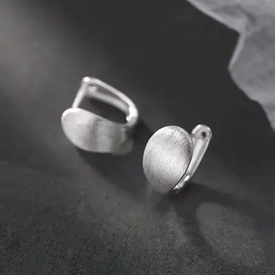 925 sterling silver needle wire drawing earrings, versatile - 4