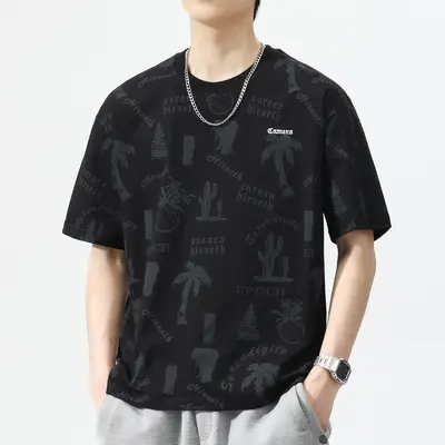 Summer short sleeve men's round neck t-shirt new printed trend half sleeve tops children's t-shirts cross-border - 7