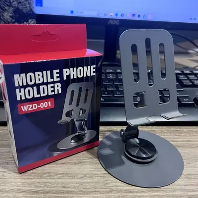 Rotatable Alloy Phone Holder, Desktop Live Streaming Stand, Foldable Universal Tablet Stan - 7