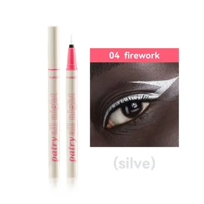 MLSMILE Waterproof Liquid Eyeliner, Black, White and Silver, Quick-Drying - 10
