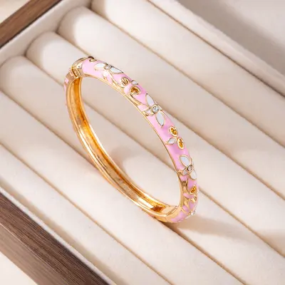 Chinesisches Armband offene Krone Cloisonné-Armreif - 7