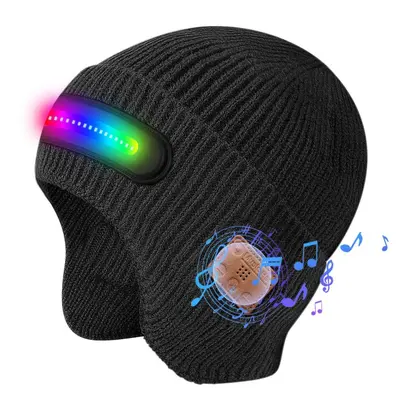 Amazon TikTok Premium Source Bluetooth Music Earphone Beanie LED Glowing Illuminated Colorful Light Beanie - 6