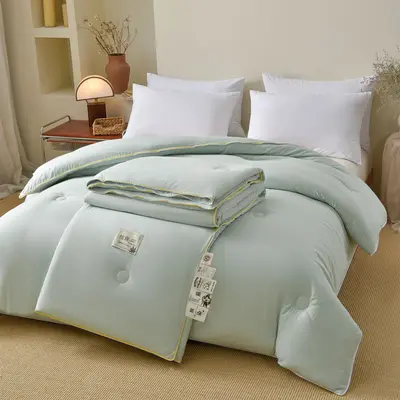 Class A Cotton Linen Soy Fiber Mother-Child Duvet Antibacterial Undyed Winter Quilt Zippered Combination 2-in-1 Linen Mother-Child All-Season Quilt - 10