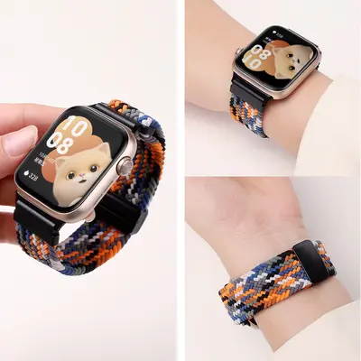 Honor Watch 5 / Watch 4 Uyumlu Naylon Örgü Manyetik Tokalı Kayış