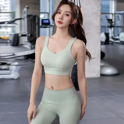 Cross-Strap Sports Bra, Large Size, Anti-Sagging, Impact-Resistant Back