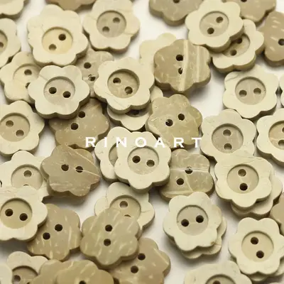 Eco-Friendly Plum Blossom Coconut Shell Buttons for DIY