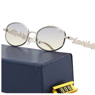 Cross-border Same Style as Lvjia 2026 New European and American Trend Metal Oval Hollow Sunglasses Fashion Sunglasses Manufacturer