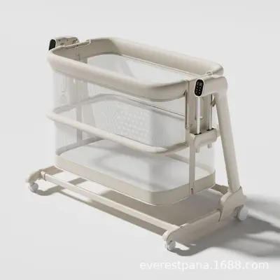 Electric Portable Baby Bed with Cradle Function and Splicing for Newborns