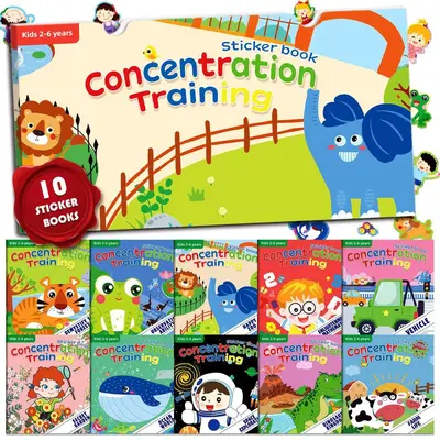 Çocuklar için çıkartma kitabı seti, 20 kitap, erken eğitim - 8