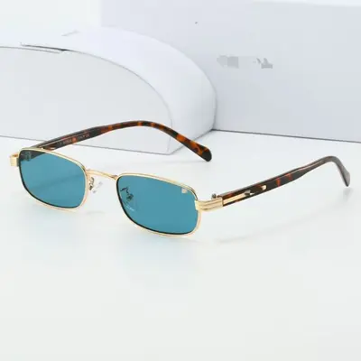 Full-Frame Metal Retro Sunglasses for Men and Women - 1