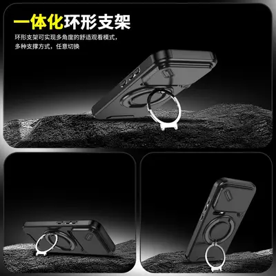 Чехол для Xiaomi 17 Ultra, Lingke с откидным окном, Poco X8 Pro Max, магнитная подставка, Note 15, ударопрочный