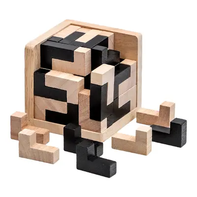 3D Wooden Kongming Lock and Luban Lock Puzzle for Children, 54 Pieces - 6