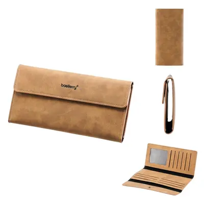 Men's Long Tri-Fold Leather Wallet with Multiple Card Slots - 9