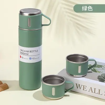 304 Stainless Steel Vacuum Insulated Cup, 3 Lids, Gift Set - 11